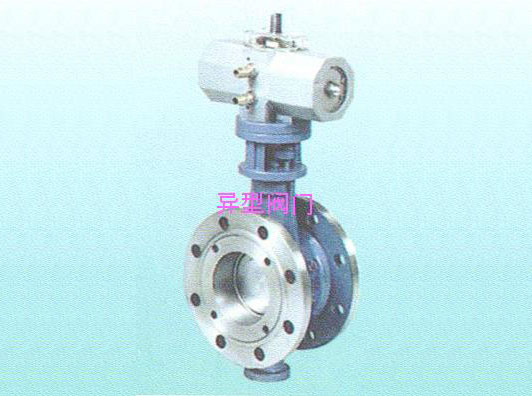 Pneumatic drive flange type butterfly valve